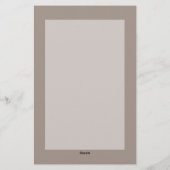 Stier und rosa Personalisierte Blumengestation Briefpapier (Rückseite)