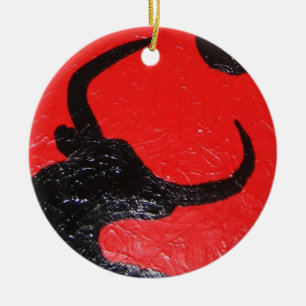 Stier-Verzierung Keramik Ornament