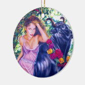 Stier-Verzierung Keramikornament (Links)