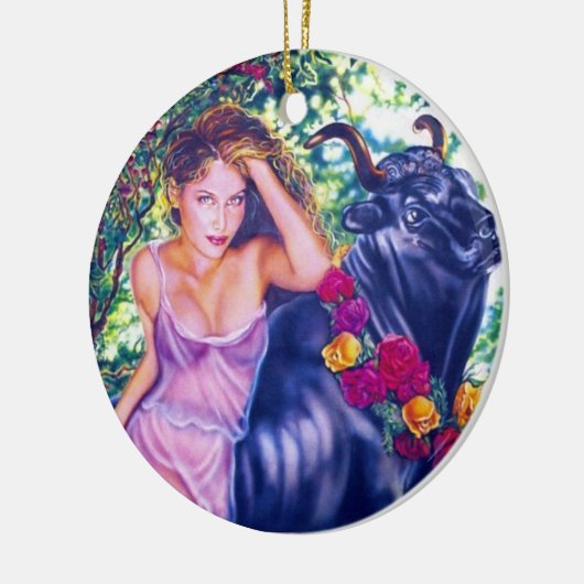 Stier-Verzierung Keramikornament (Links)