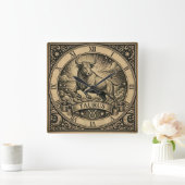 Stier Vintage Sternzeichen Wanduhr (Zuhause)