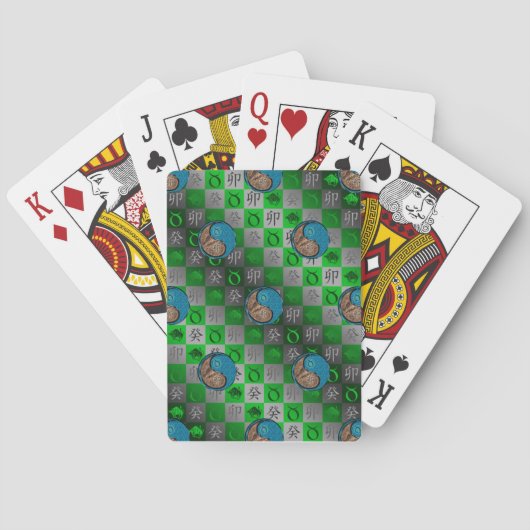 Stier & Wasser Kaninchen Spielkarten (Rückseite)