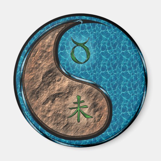 Stier & Wasser Ziege Magnet (Vorne)