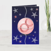 Stier-Weihnachtskarte Feiertagskarte (Vorderseite)