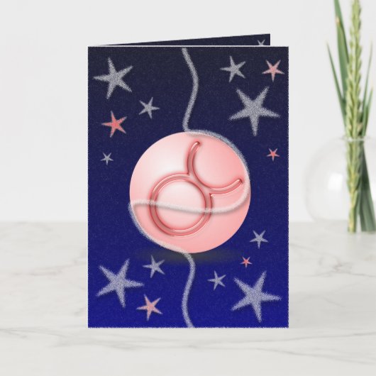 Stier-Weihnachtskarte Feiertagskarte (Vorderseite)