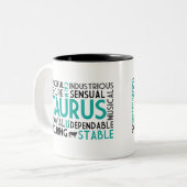 Stier-Wort-Collagen-Tasse Zweifarbige Tasse (Vorderseite Links)