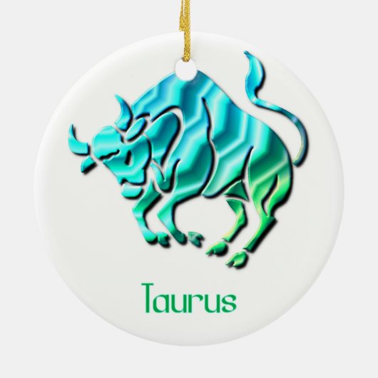 Stier-Zeichen-Verzierung Keramik Ornament (Hinten)