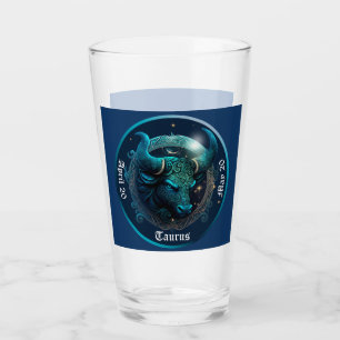 Stier-Zodiac-Bierglas nach Maß Glas