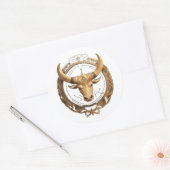 Stier-Zodiac-Bulle Runder Aufkleber (Umschlag)