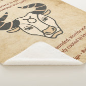 Stier-Zodiac-Design mit erdigen Affirmationen Sherpadecke (3/4)
