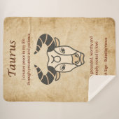 Stier-Zodiac-Design mit erdigen Affirmationen Sherpadecke (Vorderseite (Horizontal))