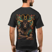 Stier-Zodiac-Design mit himmlischer Männlichkeit T-Shirt (Rückseite)