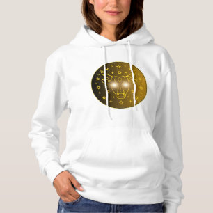 Stier-Zodiac-Emblem Minimales Himmelssymbol Hoodie