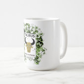 Stier-Zodiac-Meister des Schicksals Florale Kunst Kaffeetasse (VorderseiteRechts)