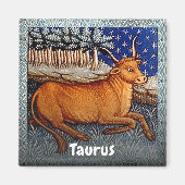 Stier-Zodiac-Sternzeichen-Geburtstagsfeier Magnet (Vorne)