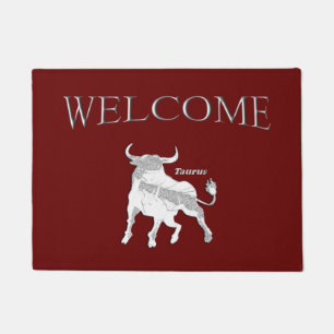 Stier-Zodiach Marone Fußmatte