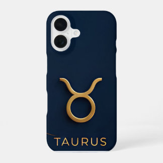 Stier-Zodiaczeichen Elegantes Gold Astrologie-Gesc iPhone 16 Hülle