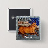 Stier-Zwillingszeichen-Geburtstagsfeier Button (Vorne & Hinten)