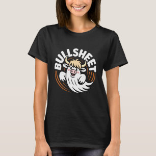 Stierblatt Halloween Lustige Highland-Kuh Geist 1 T-Shirt