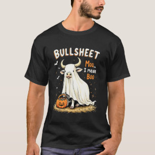 Stierblatt Kuh Geist Wortwitz Lustiges Halloween S T-Shirt