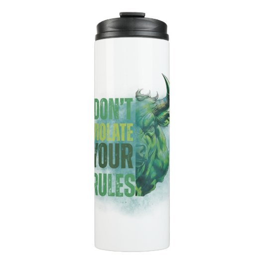 Stierdesign | Erinnerung | Motivation Thermosbecher (Vorderseite)