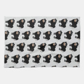 Stierdesign Hintergrund in beliebiger Farbe Geschirrtuch (Horizontal)