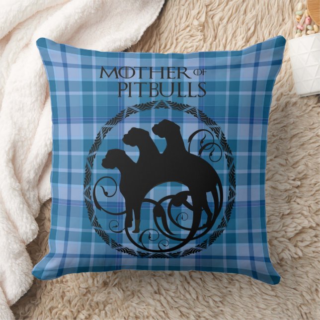 Stiere auf Karierten Kissen (Decke)