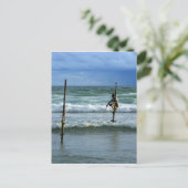 Stierfischer aus Sri Lanka Postkarte (Stehend Vorderseite)