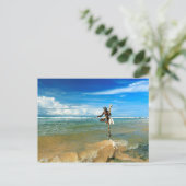 Stierfischer aus Sri Lanka Postkarte (Stehend Vorderseite)