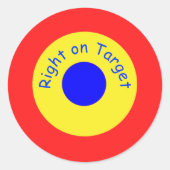 Stiergreife auf Ziel Runder Aufkleber (Vorderseite)