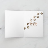 Stierhund im Hundehausgeburtstag Karte (Innenseite)