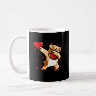 Stierhunde mit Gesichtsmaske Funny Valentine Kaffeetasse