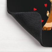 Stierhunde mit Gesichtsmaske Funny Valentine Mousepad (Ecke)
