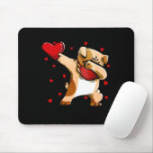 Stierhunde mit Gesichtsmaske Funny Valentine Mousepad (Mit Mouse)