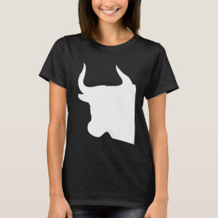 Stierkopf-Silhouette Stiernacken Stierhörner Tierk T-Shirt