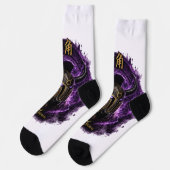 Stierkopfhelm Socken Fantasy Schwarz (Linkes Detail)