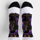Stierkopfhelm Socken Fantasy Schwarz (Oben)