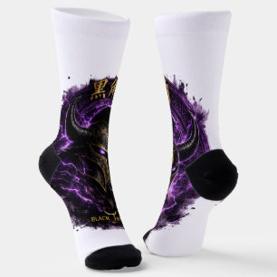Stierkopfhelm Socken Fantasy Schwarz