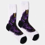 Stierkopfhelm Socken Fantasy Schwarz (Rechts)