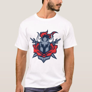 Stierkrieger-Grafikt-Shirt für Männer T-Shirt