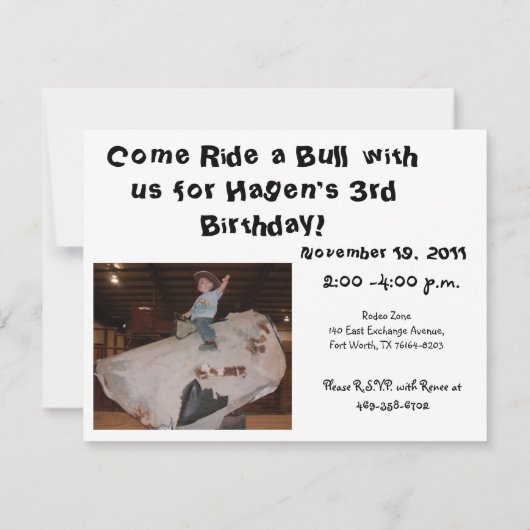 Stierreiten laden ein einladung (Rückseite)