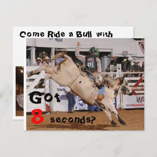 Stierreiten laden ein einladung (Vorne/Hinten)