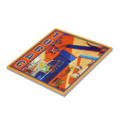 Stiers Kopf, Tubac Keramik-Fliese Fliese (Seite)