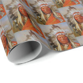 Stierstiel von Henry Farny 1899 Lakota Leader Geschenkpapier (Rolleneckpunkt)