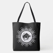 Stiersymbol mit himmlischem Sternenexplosion Tasche (Rückseite)
