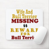 Stierterrier-u. -Ehefrau-vermisste Belohnung für Mousepad (Mit Mouse)
