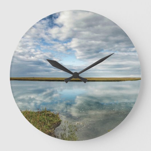 Stiffkey Marsh, Nordküste Große Wanduhr (Vorderseite)