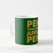 Stift-Ananas-Apple-Stift-Halter - lustige PPAP Kaffeetasse (Vorderseite Links)