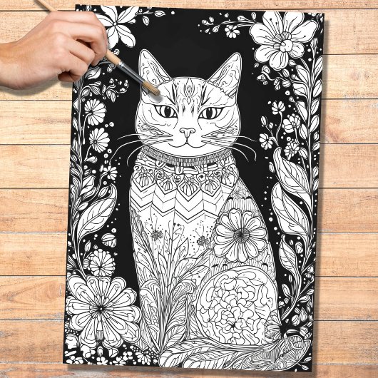 Stift Art Cat 1 Decoupage Paper Seidenpapier