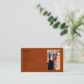 Stift auf hinterer Herbstszene auf Front Visitenkarte (Stehend Vorderseite)